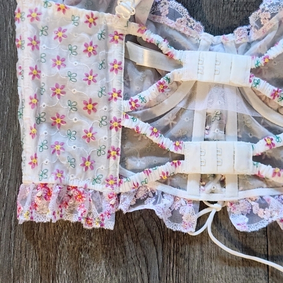 New!For Love and Lemons Bloom Bustier Top - Picture 10 of 13